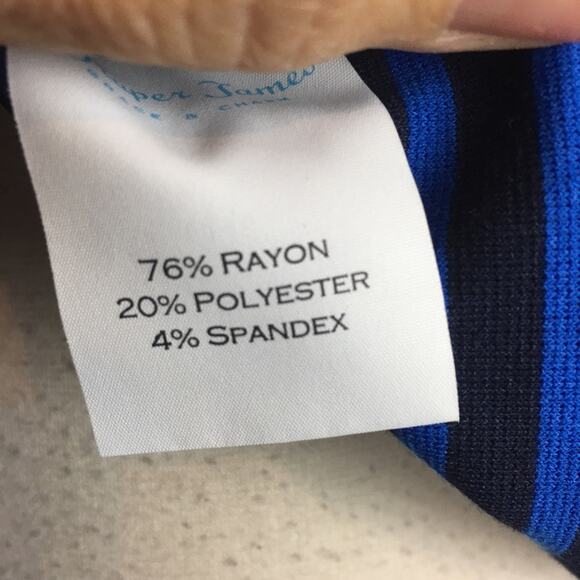 Draper James Blue Sadler Stripe Ponte Knit Flared Sleeve Knit Top XS - Picture 8 of 8